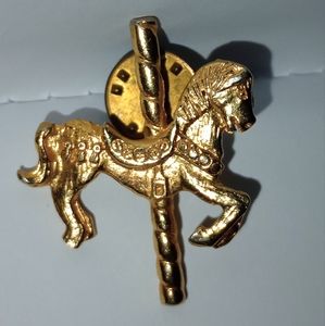 Gold toned Carousel Horse Pin